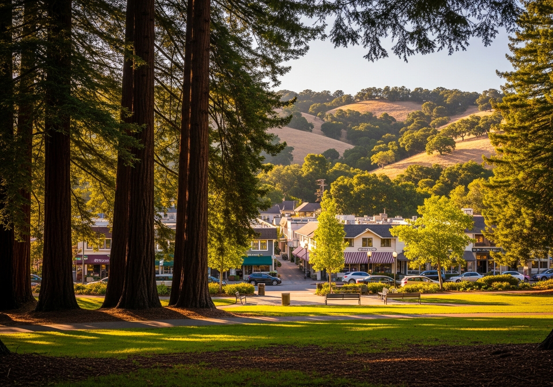 Belmont California hillside residential neighborhoods in San Mateo County on the SF Peninsula