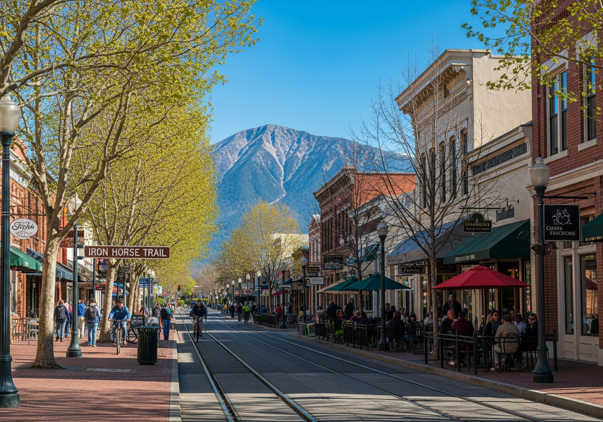 Danville California charming neighborhood with oak trees