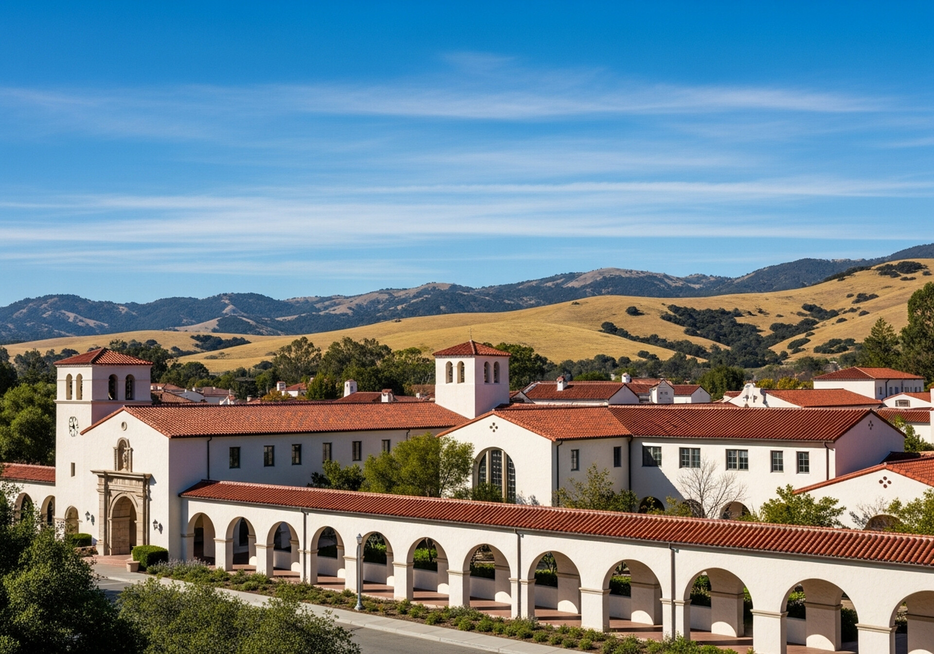 Moraga California rolling wooded hillside neighborhood