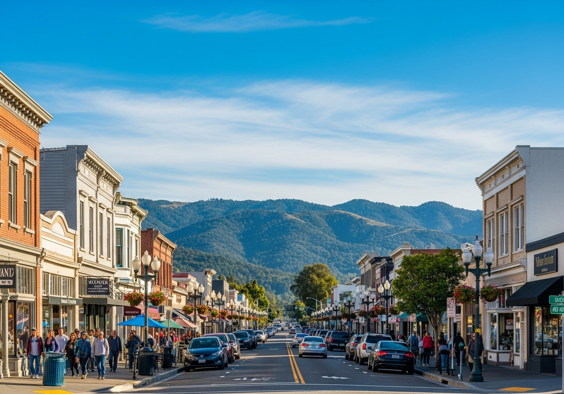 Novato California suburban neighborhood and open hills