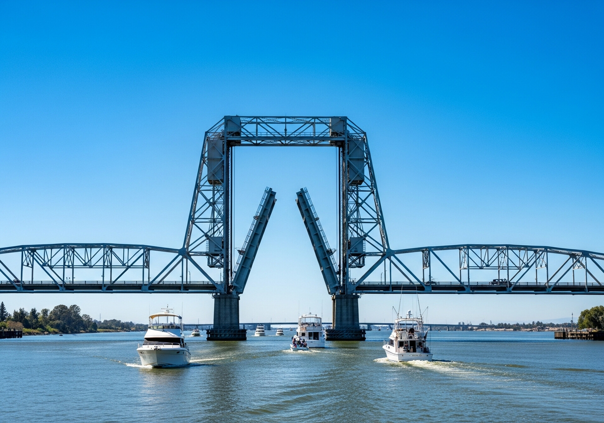Rio Vista California small town on Sacramento River delta waterfront in Solano County