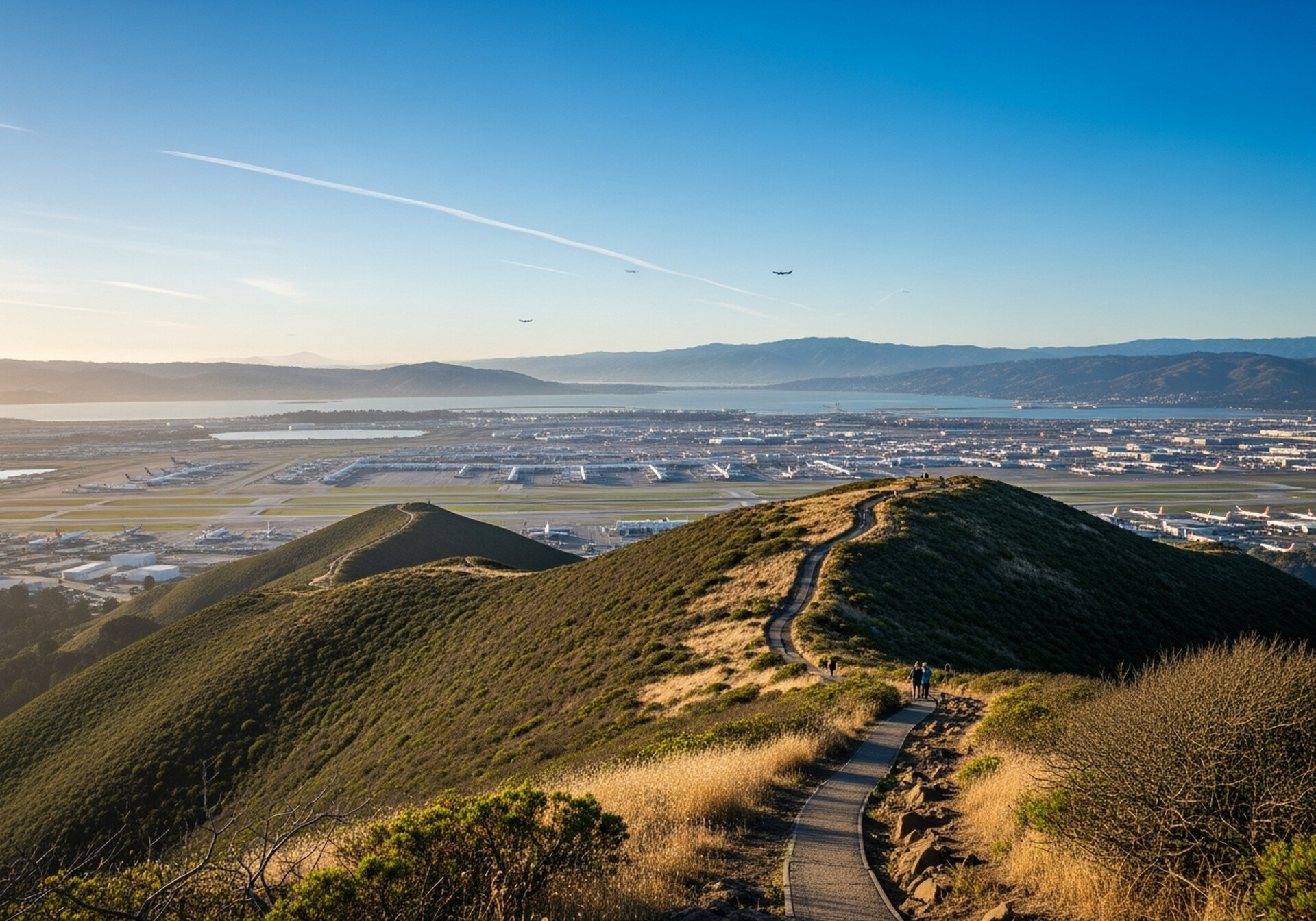San Bruno California residential neighborhoods near SFO and the bay in San Mateo County
