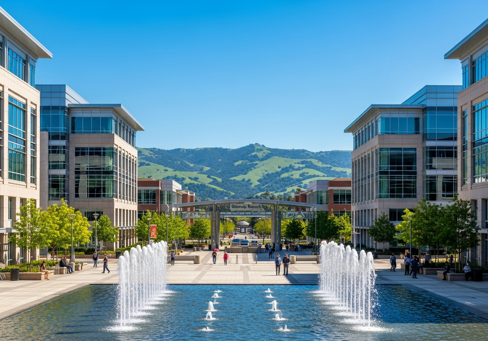 San Ramon California master-planned neighborhood and hills