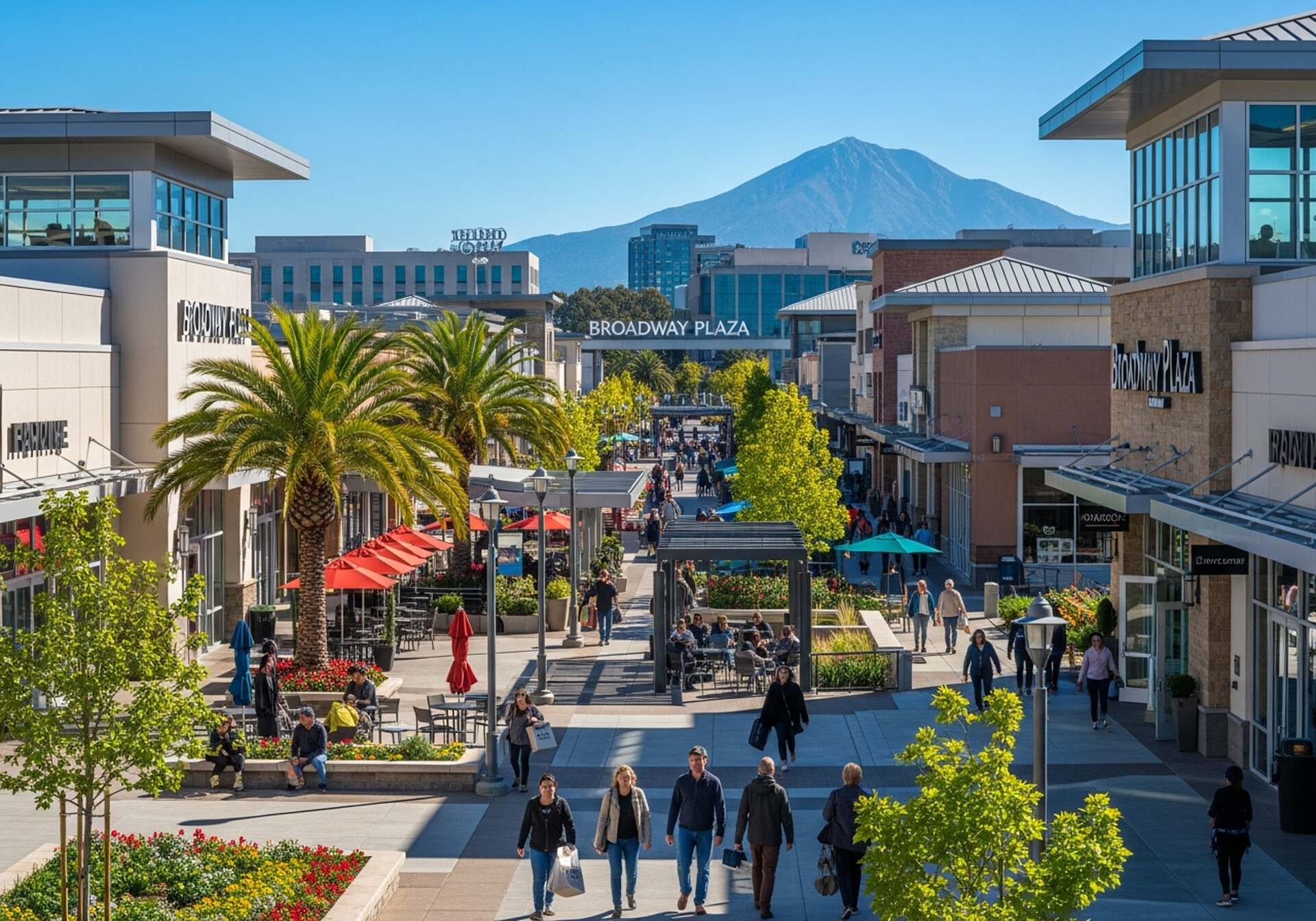 Walnut Creek California suburban neighborhood with Mount Diablo