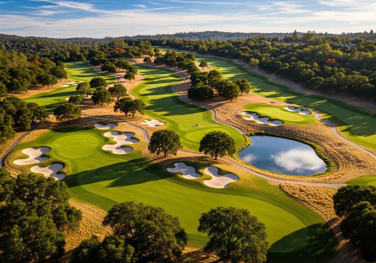 Aerial view of the golf course