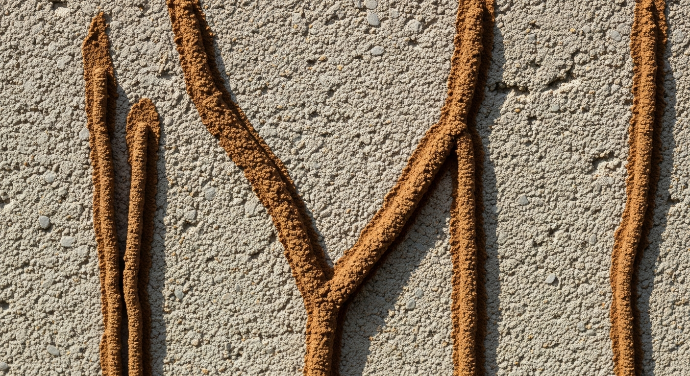 Mud tubes on foundation